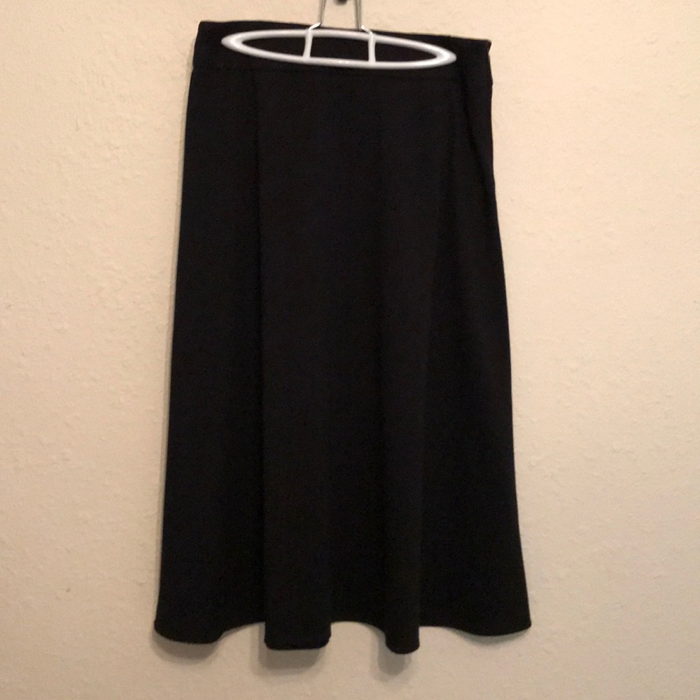 Black midi skirt.